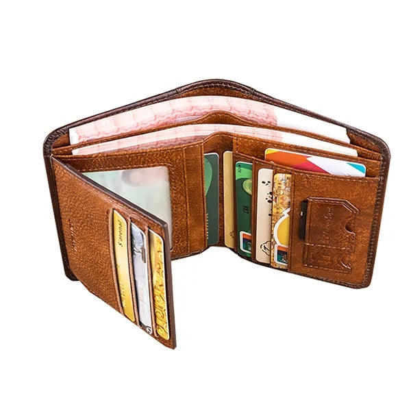 Anti-theft ultra-thin cowhide genuine leather