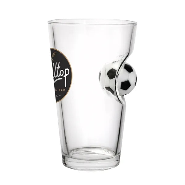 14 oz Soccer Glass