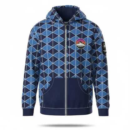 Sublimated 280G Polyester Full Zip Hoodie