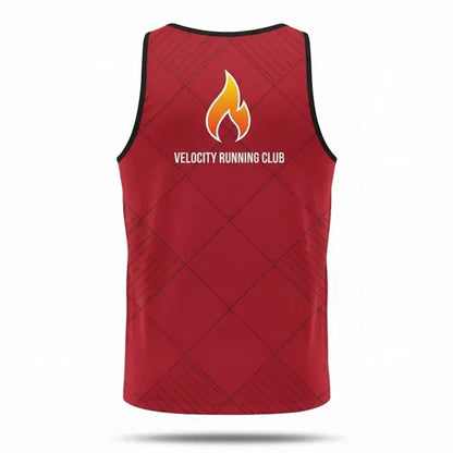 Spun Polyester Cotton Touch Athletic Tank Top Sublimated