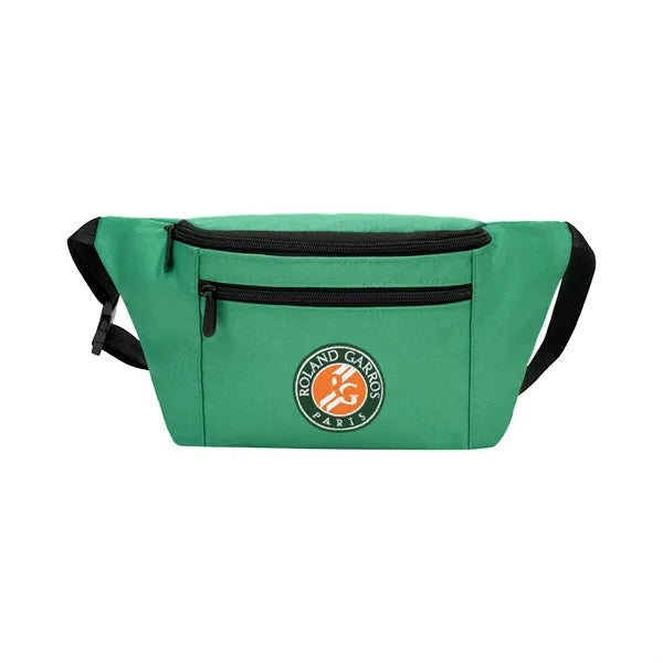 RPET Sublimation 600D Boxy Waist Bag w/ 3 Pockets 13.4x6x3.7
