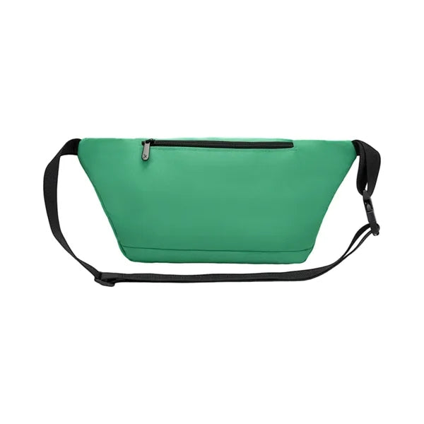 RPET Sublimation 600D Boxy Waist Bag w/ 3 Pockets 13.4x6x3.7