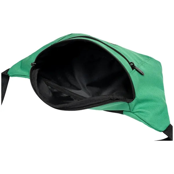 RPET Sublimation 600D Boxy Waist Bag w/ 3 Pockets 13.4x6x3.7