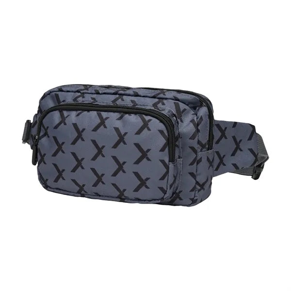 Rectangular Fanny Pack w/ 2 Pockets - Custom Logo 8.5x3.5x5.