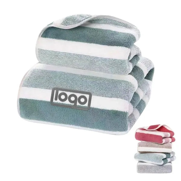 Striped Polyester Bath Towel