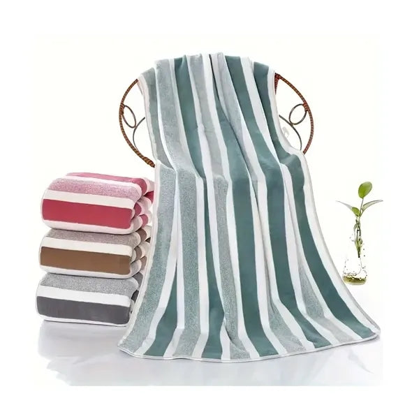 Striped Polyester Bath Towel