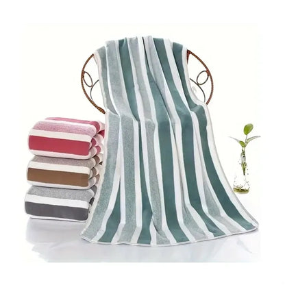 Striped Polyester Bath Towel