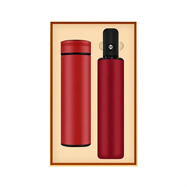 2-in-1 High Quality Umbrella and Thermos Business Gift Set