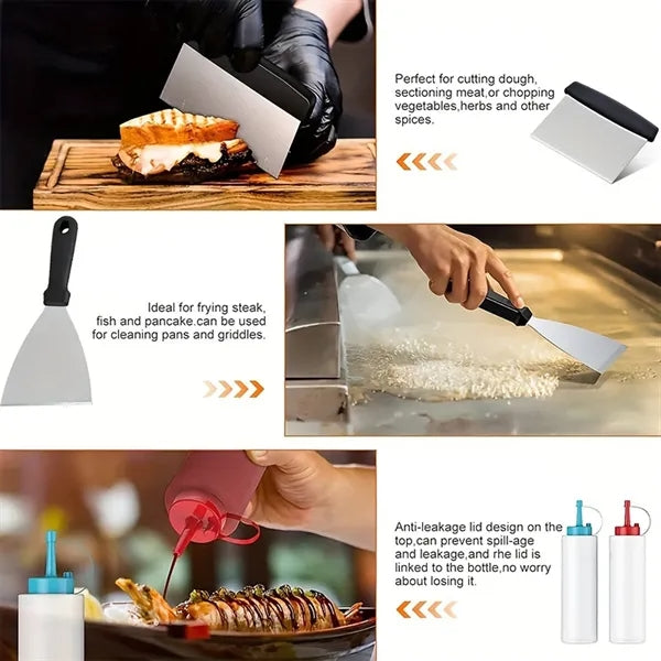 34 Piece BBQ Stainless Steel Barbecue Tool Set