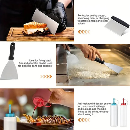 34 Piece BBQ Stainless Steel Barbecue Tool Set
