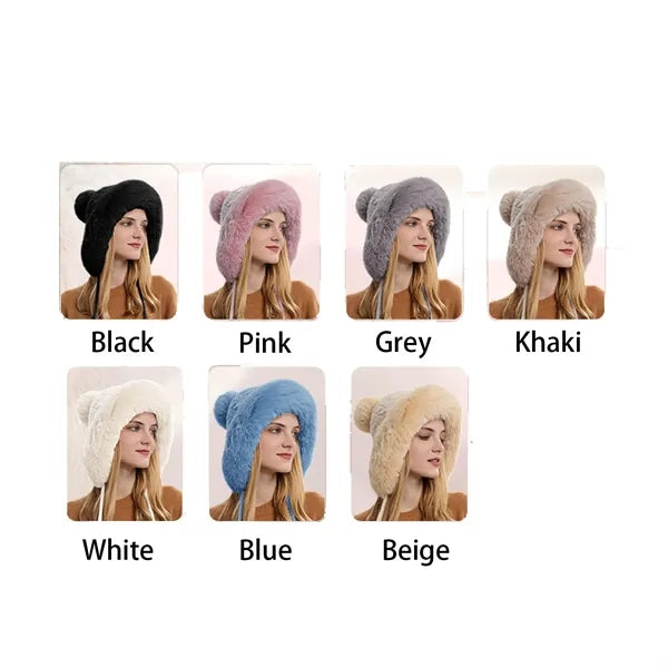Women Winter Wool Cover Ear Hat
