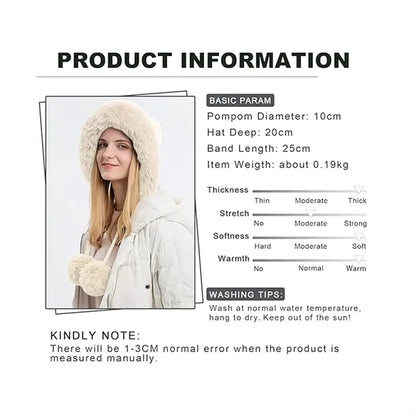 Women Winter Wool Cover Ear Hat