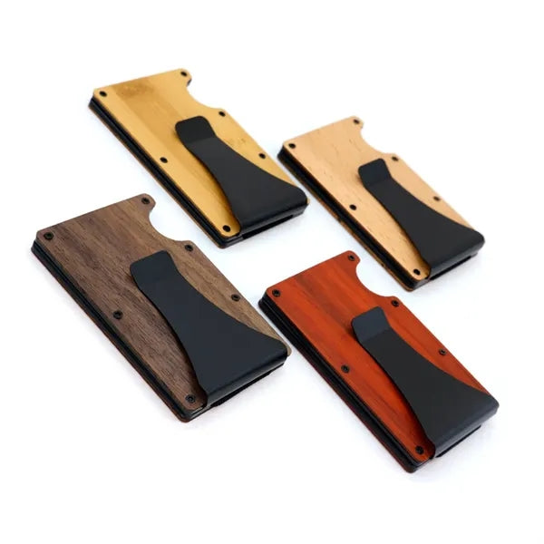 Card Box with Solid Wood Aluminum Alloy