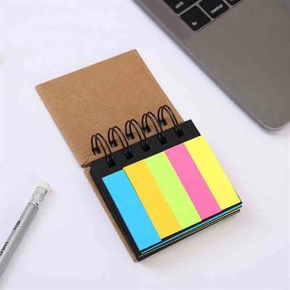 Kraft Paper Spiral Notebook with Sticky Note