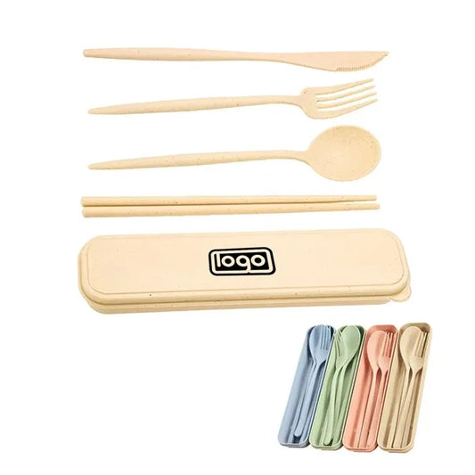 Wheat Straw Spoons Knives Forks Set