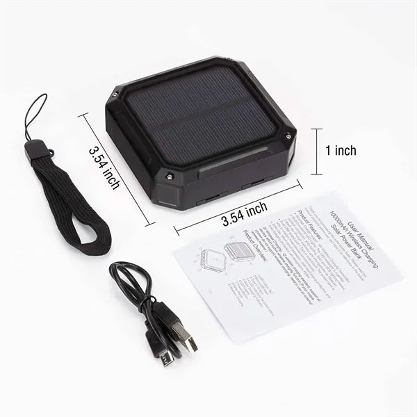Solar Power Bank Light with Wireless Charger