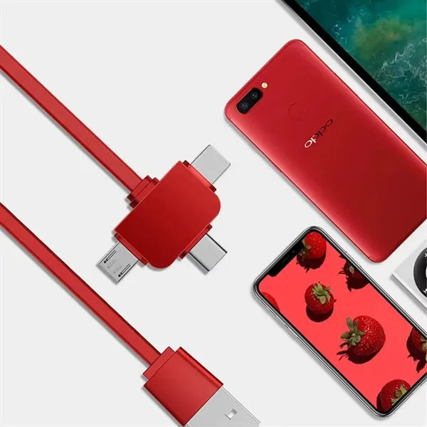 Portable Unilateral Retractable 3-in-1 Charging Cable