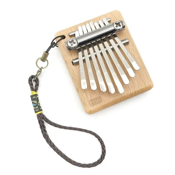 Mini Thumb Piano 8Keys Wooden MusicalInstrument Kid Toy
