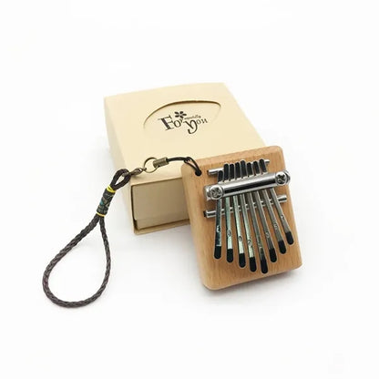 Mini Thumb Piano 8Keys Wooden MusicalInstrument Kid Toy