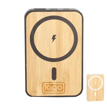 Bamboo USB Wireless Magnetic Charging Power Bank
