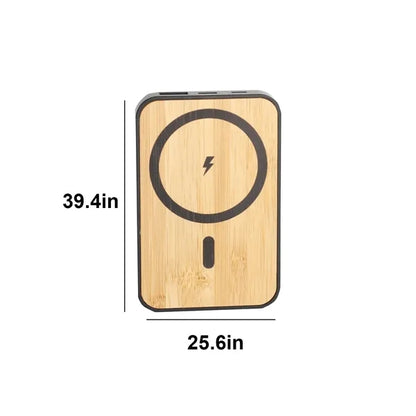 Bamboo USB Wireless Magnetic Charging Power Bank