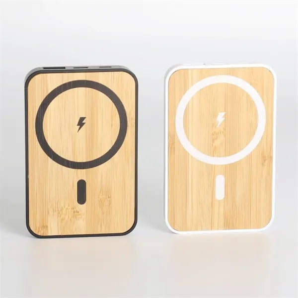 Bamboo USB Wireless Magnetic Charging Power Bank