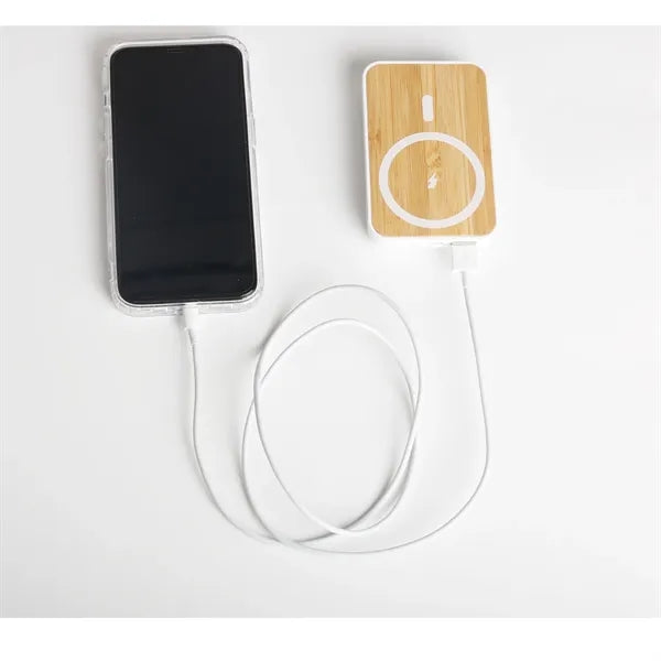 Bamboo USB Wireless Magnetic Charging Power Bank