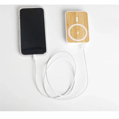 Bamboo USB Wireless Magnetic Charging Power Bank
