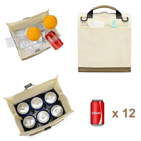 Work office picnic cooler tote rolltop insulated lunch bag
