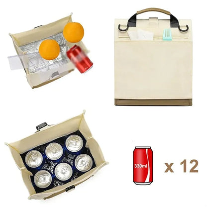 Work office picnic cooler tote rolltop insulated lunch bag