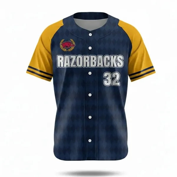 Men's Sublimated Full-Button Baseball Jersey 200G Interlock