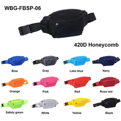 Fanny Pack w/ 2 Pockets - Custom Logo 11x2.5x5 in