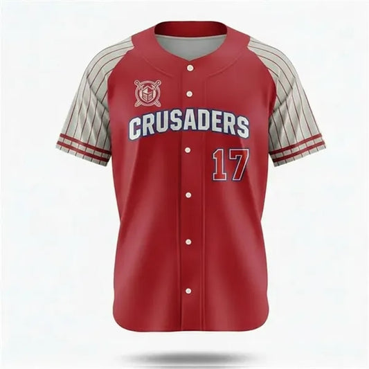Men's Sublimated Full Button Baseball Jersey 200G Interlock