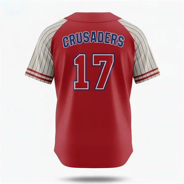 Men's Sublimated Full Button Baseball Jersey 200G Interlock