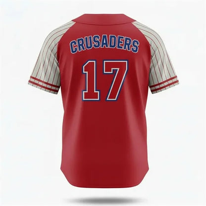 Men's Sublimated Full Button Baseball Jersey 200G Interlock