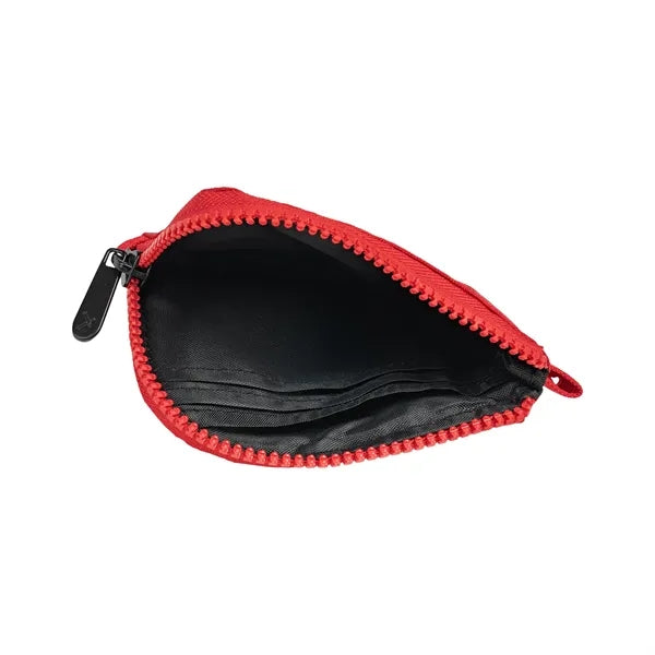 600D RPET Zippered Card Pouch w/ Clip - 4.7" x 3.3"