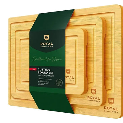 3-Piece Bamboo Cutting Board Set