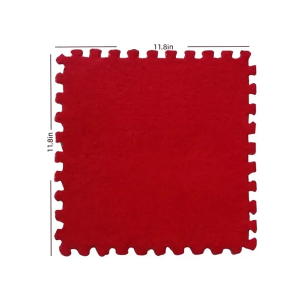 Suede Stitching Floor Mat