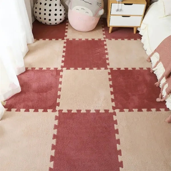 Suede Stitching Floor Mat
