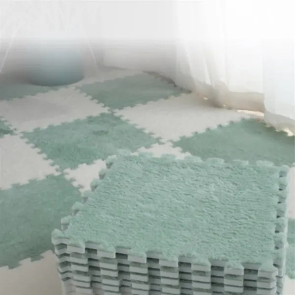 Suede Stitching Floor Mat