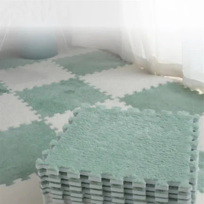 Suede Stitching Floor Mat