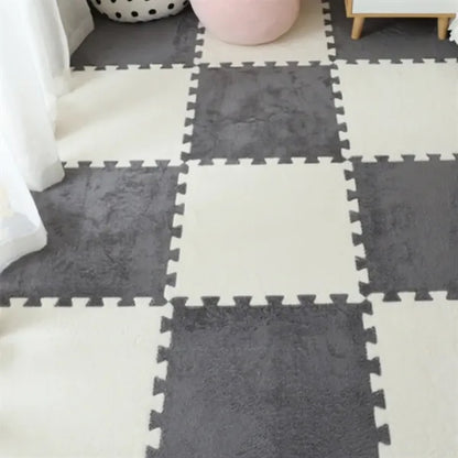 Suede Stitching Floor Mat