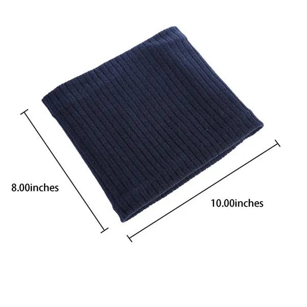 Winter Knitted Plush Lined Neck Warmer Scarf