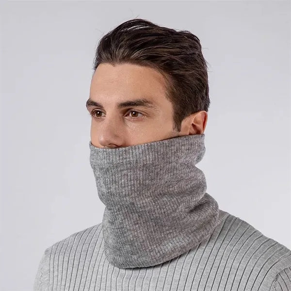 Winter Knitted Plush Lined Neck Warmer Scarf