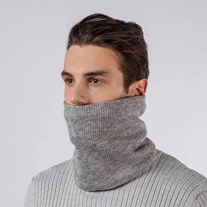 Winter Knitted Plush Lined Neck Warmer Scarf