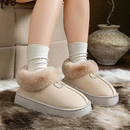 Winter Women Anti Slip Plush Fleece Slipper