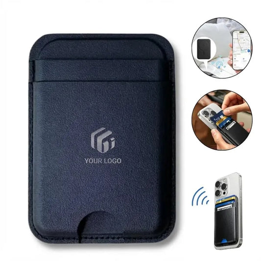 Portable magnetic non-slip easy-eject card wallet holder