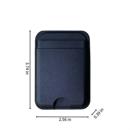 Portable magnetic non-slip easy-eject card wallet holder
