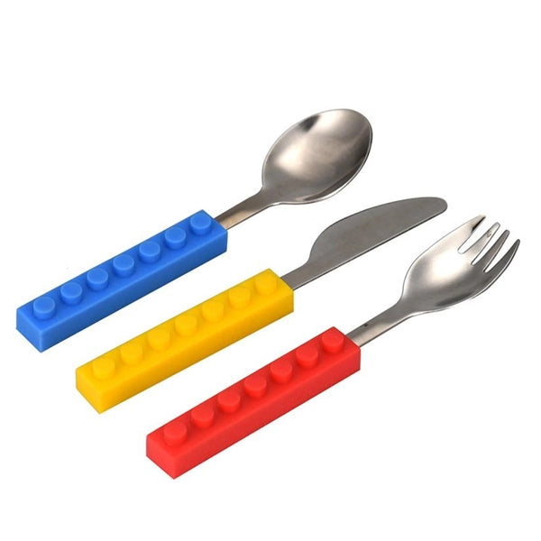 3 Pieces Building Block Lego Design Knife Fork & Spoon