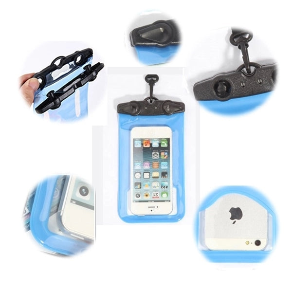 Inflatable transparent waterproof phone bag